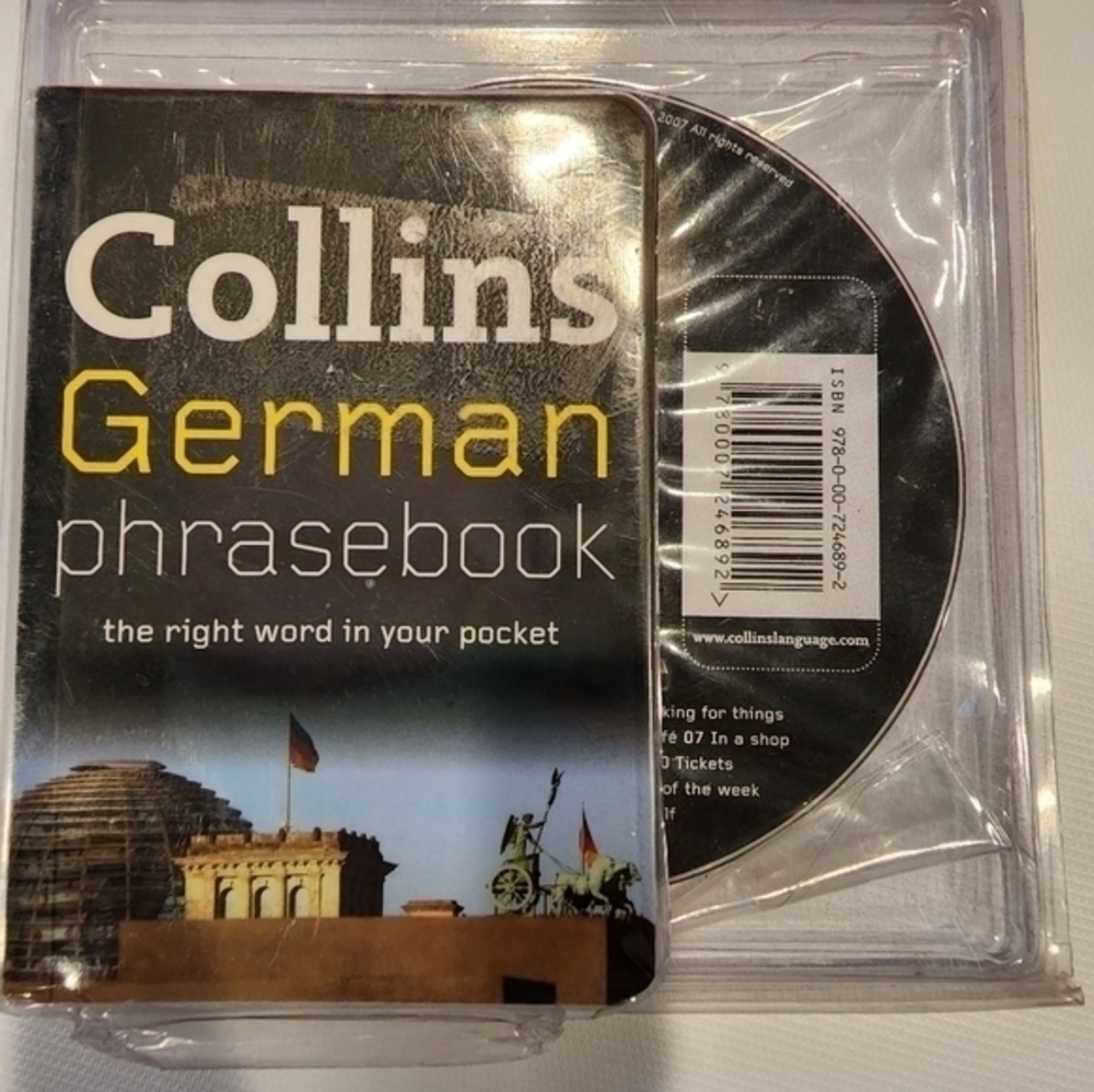 NWT Collins German Phrasebook Pocket-size with CD‎